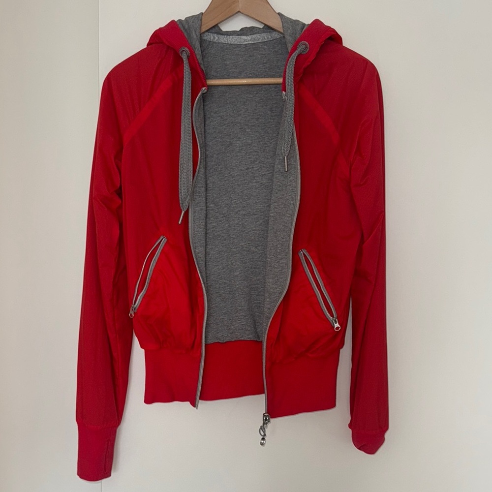 Lululemon Red / Grey Reversible Zip-Up Hoodie